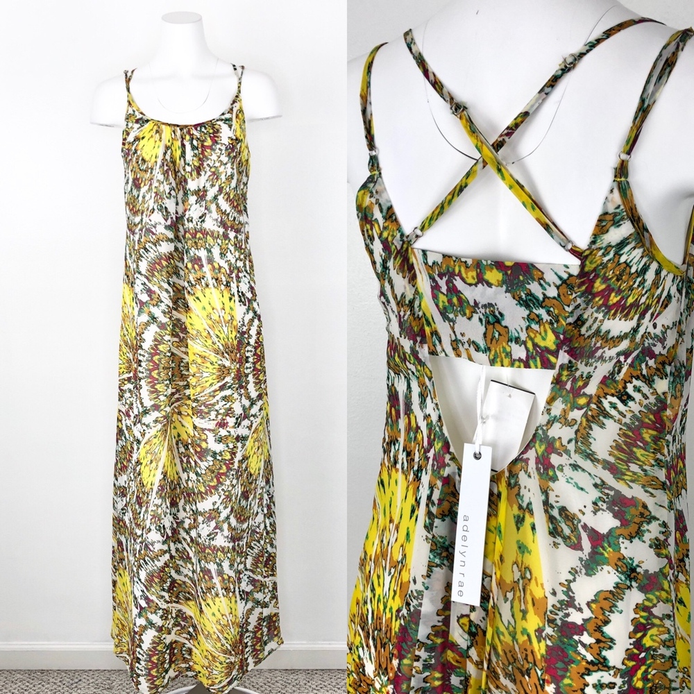 Adelyn Rae Lulus | Yellow Earth Tone Printed Maxi